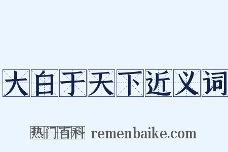 大白于天下近义词是什么意思的图片